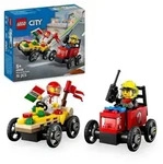 LEGO City Pizzalieferwagen vs. L&ouml;schauto - Seifenkisten Spielzeug 60458