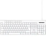 Hama CK-200 USB Tastatur Deutsch, QWERTZ Wei&szlig; Multimediatasten