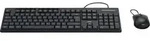 Hama CKM-200 Kabelgebunden Tastatur, Maus-Set Deutsch, QWERTZ Schwarz