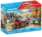 PLAYMOBIL 71825 Feuerwehr Quad l&ouml;scht Heckenbrand