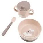 Geschirr-Set Happy clouds Rosa