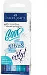 Faber-Castell Tuschestifte Pitt Artist Pens Hand Lettering, Blaut&ouml;ne, 6er Etui