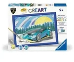 CreArt, Malen nach Zahlen Kinder - Blauer Lamborghini