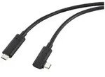 Renkforce Glasfaser USB-C&reg; Kabel USB 3.2 Gen2 USB-C&reg; Stecker einseitig gewinkelt