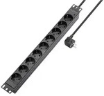 Sygonix SY-5799004 Steckdosenleiste 19 Zoll 9fach Schwarz Schutzkontakt 1St.