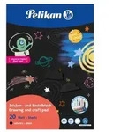 Pelikan Zeichen- und Bastelblock A4, 20 Blatt schwarz, blauer Engel