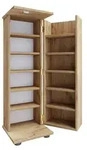 Holz Schrank CD DVD Regal abschlie&szlig;bar Engalo L