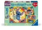 Kinderpuzzle 3x49 Teile - Disney Stitch