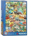 Puzzle 1000 Teile - Vintage Travel Collage