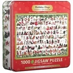 Eurographics 8051-0939 - Holiday Dogs Tin, 1.000 Blech Puzzle