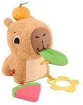 Fisher-Price sensorisches Babyspielzeug Kuschel-Capybara Pl&uuml;schtier mit Bei&szlig;ri