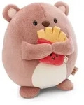 NICI Kuscheltier B&auml;r Nomo mit Pommes braun 27cm