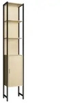 Holz Metall Badm&ouml;bel Badschrank Hochschrank Edino