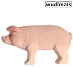 Wudimals A040604 - Schwein, Pig, handgeschnitzt aus Holz