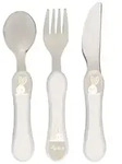 sigikid 25402 - Besteck-Set Hase Vanilla, 3-teilig, Kinderbesteck