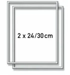 MNZ - 2 x Alurahmen Silber 24 x 30 cm