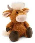 NICI 61118 - Farm Friends, Hochlandrind McMooray, Pl&uuml;sch, sitzend, 33 cm, GREEN
