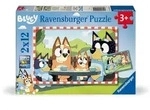 Kinderpuzzle 2x12 Teile - Bluey - Familienzeit