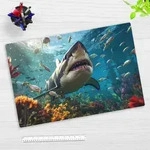 Cover-your-desk Schreibtischunterlage f&uuml;r Kinder Hai im Meer, aus hochwertigem Vinyl