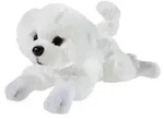 Pl&uuml;sch Misanimo Terrier Welpe liegend wei&szlig; 30cm