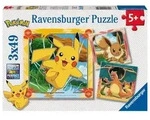 Kinderpuzzle 3x49 Teile - Pok&eacute;mon - Pok&eacute;mon