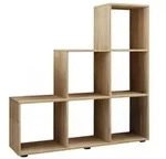 Holz Stand Treppenregal Regal 6 F&auml;cher Nitas