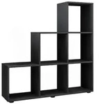 Holz Stand Treppenregal Regal 6 F&auml;cher Nitas