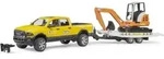 RAM 2500 Power Wagon Rental Service+Anh&auml;nger+Minibagger