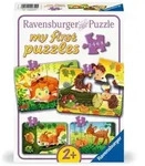 Kinderpuzzle 2, 4, 6, 8 Teile - Kleine Tierfamilien