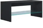 Holz Sofatisch Couchtisch Glas Wisal