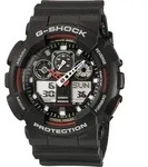 Casio Armbanduhr GA-100-1A4ER (B x H) 51.20 mm x 55 mm Schwarz, Rot