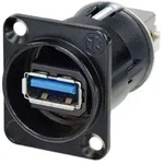 Reversible USB-Durchf&uuml;hrung 3.0 Buchse, Einbau Durchf&uuml;hrung NAUSB3-B Neutrik