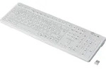Renkforce RF-WRK-300 Kabellos Hygiene-Tastatur Deutsch, QWERTZ Wei&szlig; (matt)