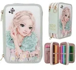 TOPModel 3 Fach Federtasche mit Stickerei SUMMER FEELING