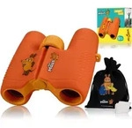 Bresser 12691 - DieMaus Kinder-Fernglas (orange) mit 6-facher Vergr&ouml;&szlig;erung, mit