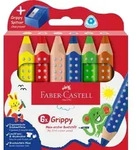 Faber-Castell Buntstifte Grippy 6er Set mit Spitzer