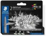 STAEDTLER Fasermaler pigment pen mit Rundspitze, intensiv schwarz 2er Set