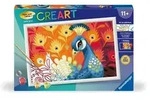CreArt, Malen nach Zahlen Kinder - Stolzer Pfau