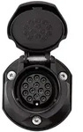 SecoR&uuml;t 30135 Anh&auml;nger-Steckdose [Steckdose 13polig - Stecker 13polig] ABS