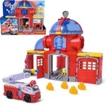 PAW Patrol Fire Rescue - Feuerwehr-Station Spielset mit Geschoss-Abwurf, Licht- und