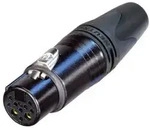 Neutrik NC10FXX-14-B XLR-Steckverbinder Kupplung, gerade Polzahl: 10 Schwarz 1St.