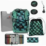 DerDieDas Schulranzen Set ErgoFlex Tiny Superflash, Schulranzen Set, 5tlg, Super