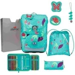 DerDieDas Schulranzen Set ErgoFlex Easy, Schulranzen Set, 5tlg, Butterfly Garden
