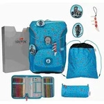 DerDieDas Schulranzen Set ErgoFlex Easy Superflash, Schulranzen Set, 5tlg, Blue Ice