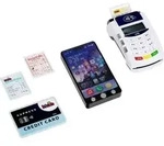 Theo Klein 7274 PoS Terminal und Kinder Handy Smartphone Mit Licht, Sound und