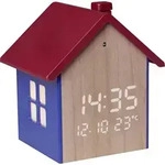 TFA Dostmann 60.2046.06 Quarz Wecker Blau, Rot, Holz Alarmzeiten 1