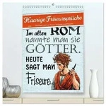 Haarige Friseurspr&uuml;che (hochwertiger Premium Wandkalender 2026 DIN A2 hoch),