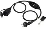 Sygonix SY-6728134 Strom Verl&auml;ngerungskabel 16 A Schwarz 1 m H07RN-F 3G 1,5 mm2
