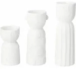 Naturgestalten Minivasen 3er Set, H&ouml;hen 5,2/7,5/8,9cm