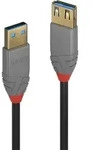 LINDY USB-Kabel USB 3.2 Gen1 USB-A Stecker, USB-A Buchse 2.00m Schwarz 36762